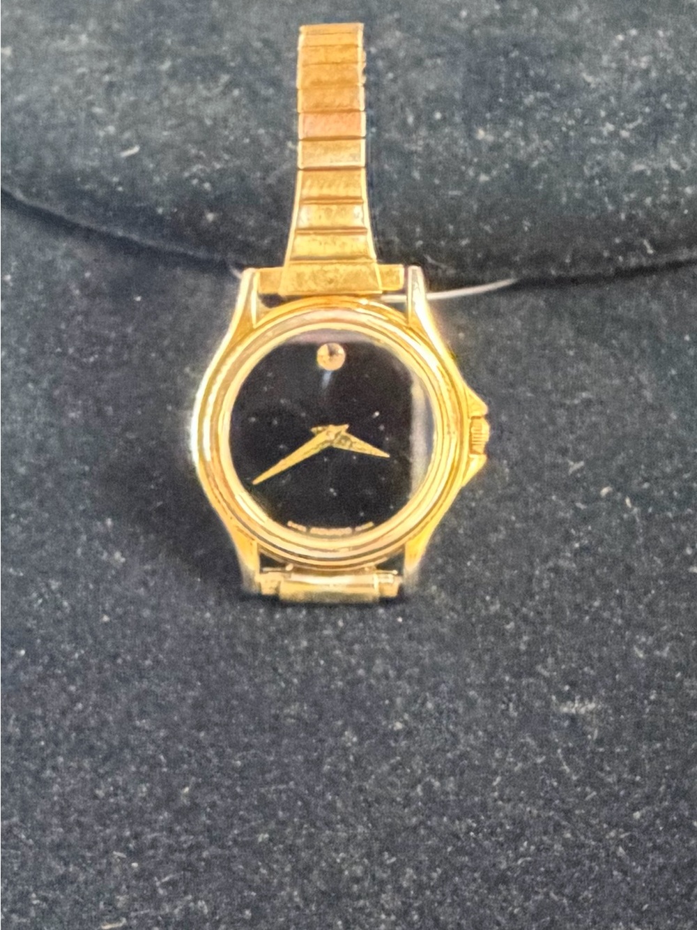 Movado Gold-Tone Classic Watch - Black Dial